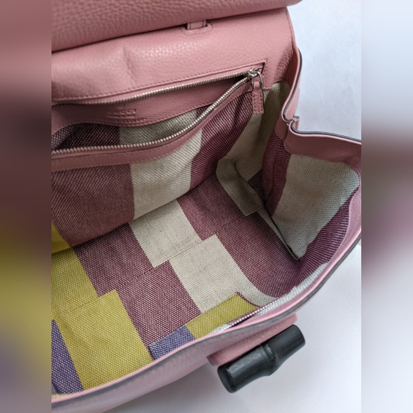 Gucci Bamboo Twist Lock Daily Top Handle Leather Handbag #802 - Picture 8 of 14